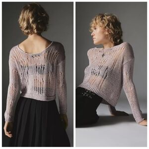 Urban Outfitters Silence + Noise Nora Sparkly Open-Knit Sweater